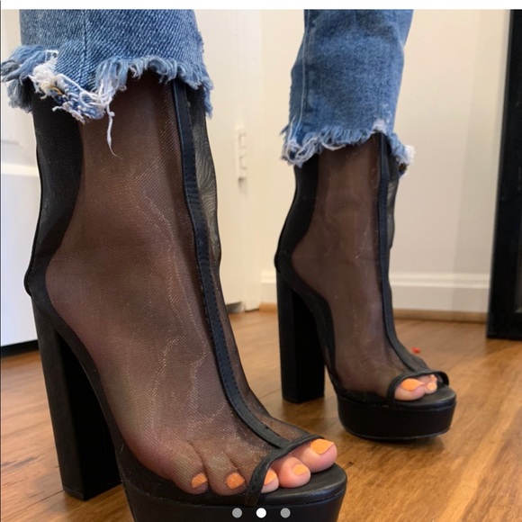 FASHION NOVA MESH HEELS - Picture 3 of 3